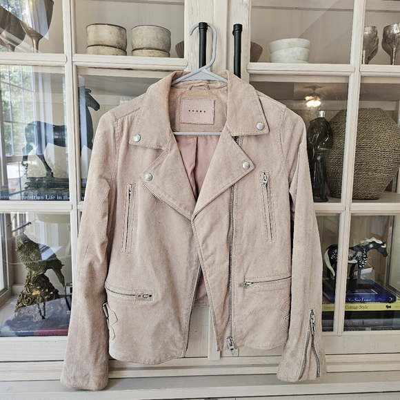 Anthropologie x Blank NYC Desert Rose Leather Moto Jacket - Picture 1 of 9